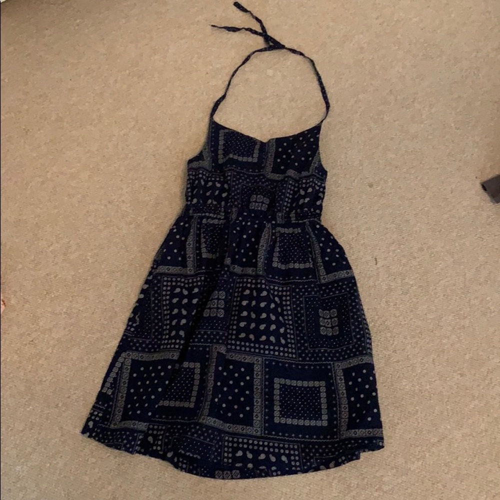 Patterned navy dress